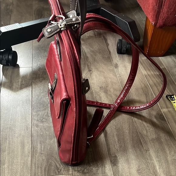 Mouflon Red Leather Mini Backpack - Picture 13 of 16